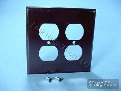 Leviton 80516 Brown Midway 2-Gang Duplex Outlet Plastic Wallplate Cover Plate