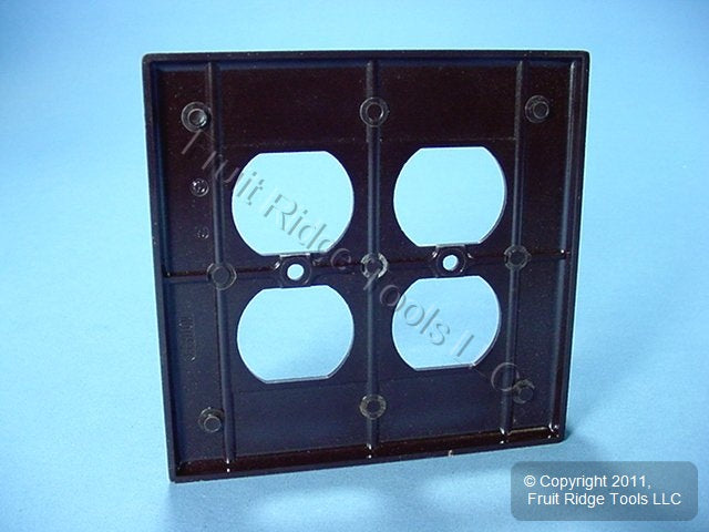 Leviton 80516 Brown Midway 2-Gang Duplex Outlet Plastic Wallplate Cover Plate