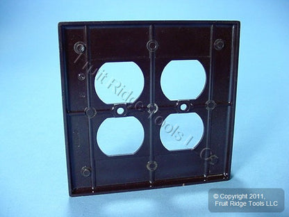 Leviton 80516 Brown Midway 2-Gang Duplex Outlet Plastic Wallplate Cover Plate