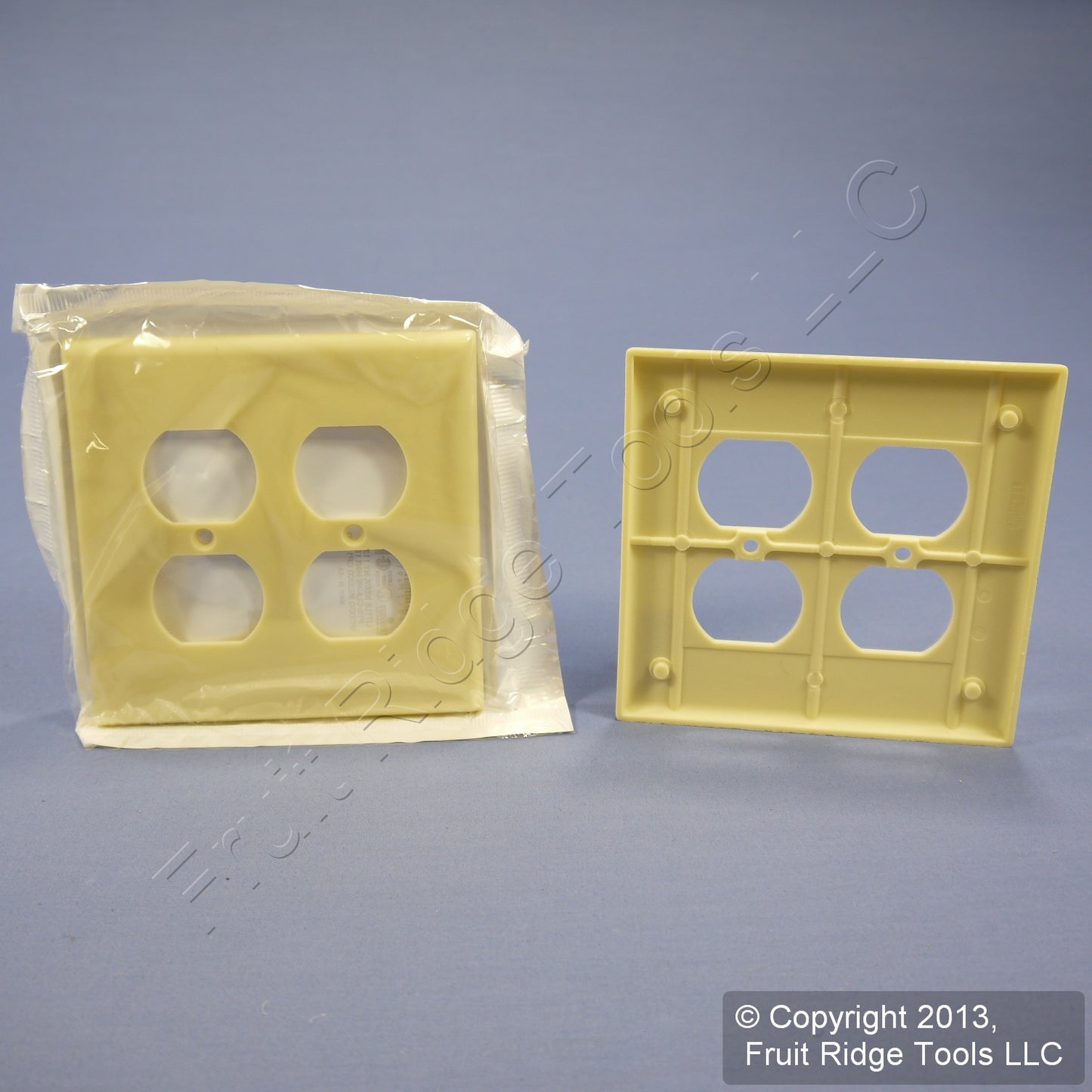 Leviton 80516-I Ivory 2-Gang Duplex Outlet Plastic Midway Wallplate Covers 20pcs