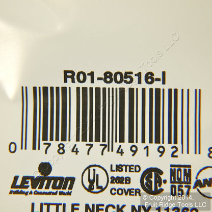 Leviton 80516-I Ivory 2-Gang Duplex Outlet Plastic Midway Wallplate Cover Plate