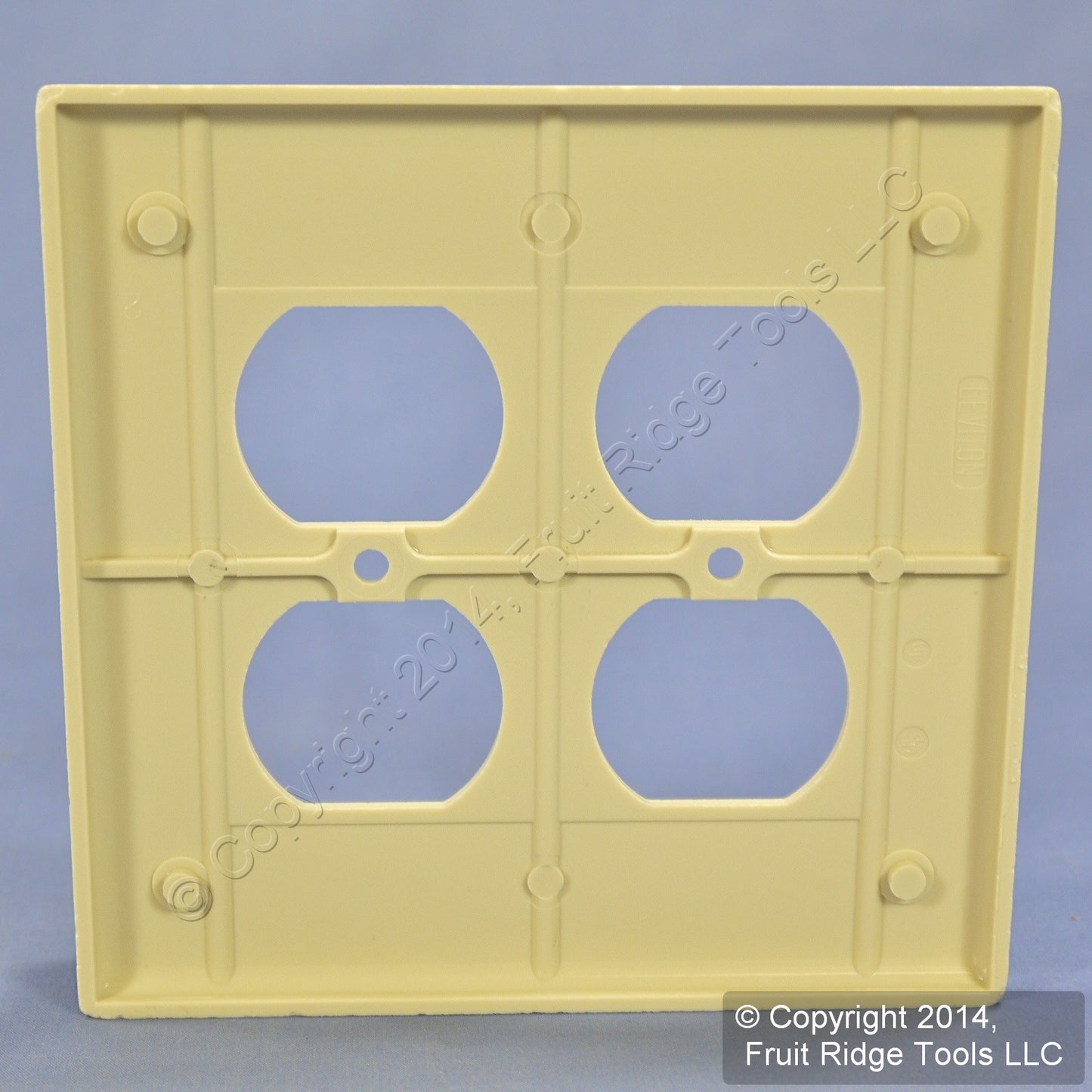 Leviton 80516-I Ivory 2-Gang Duplex Outlet Plastic Midway Wallplate Cover Plate