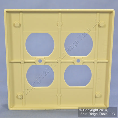 Leviton 80516-I Ivory 2-Gang Duplex Outlet Plastic Midway Wallplate Cover Plate