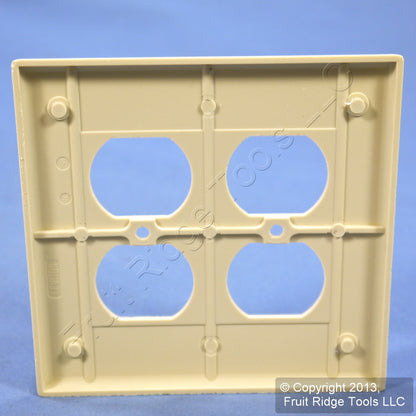 Leviton 80516-I ivory 2-Gang Duplex Outlet Plastic Midway Wallplate Cover 2-pack