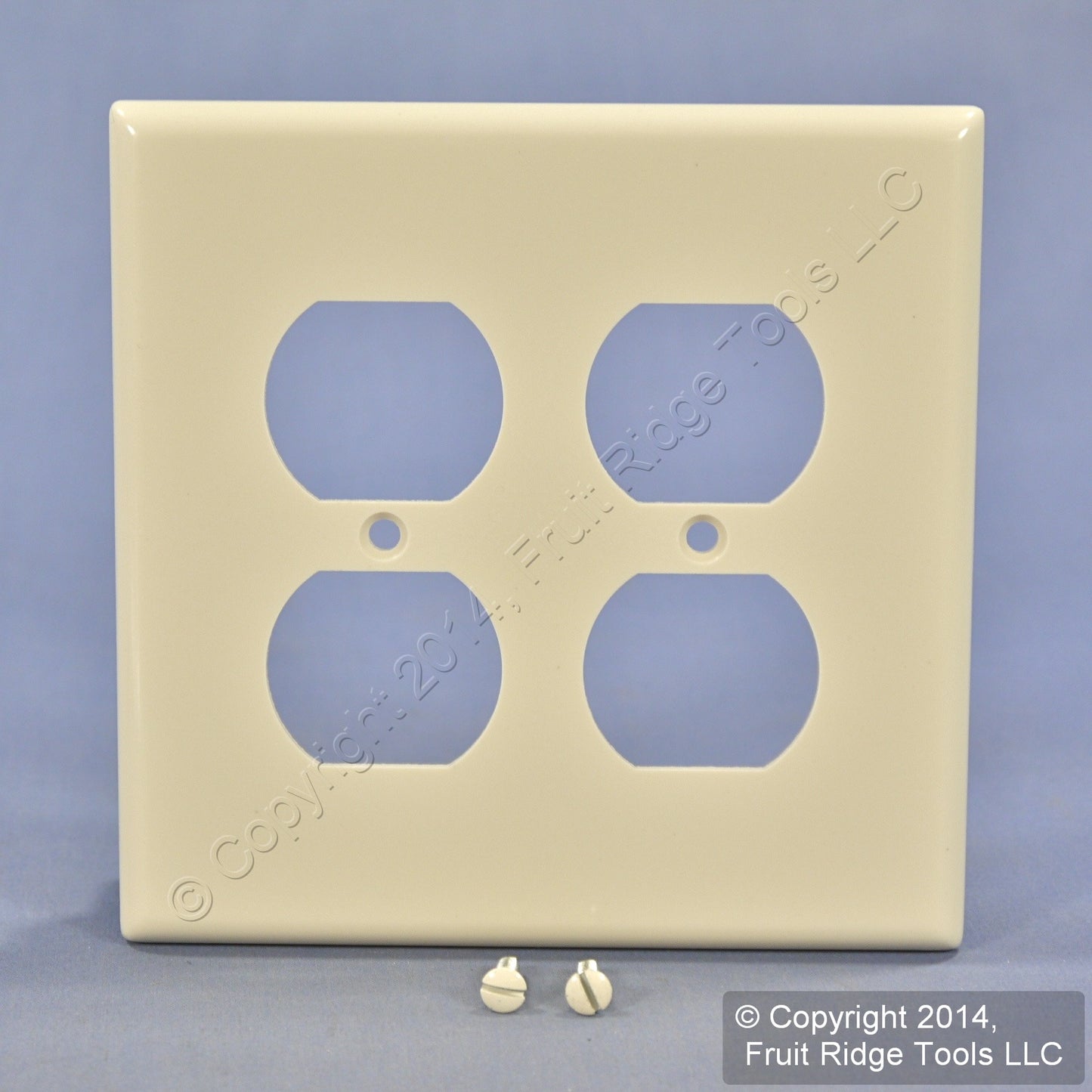 Leviton 80516-T Light Almond 2-Gang Duplex Outlet Plastic Midway Wallplate Cover
