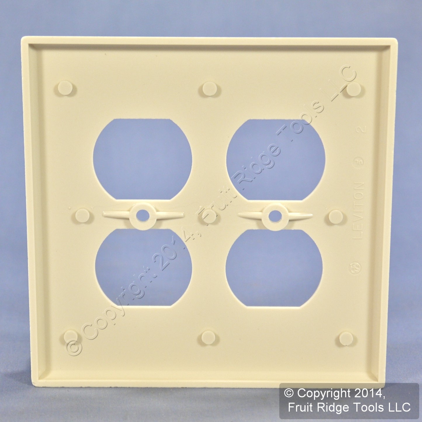 Leviton 80516-T Light Almond 2-Gang Duplex Outlet Plastic Midway Wallplate Cover