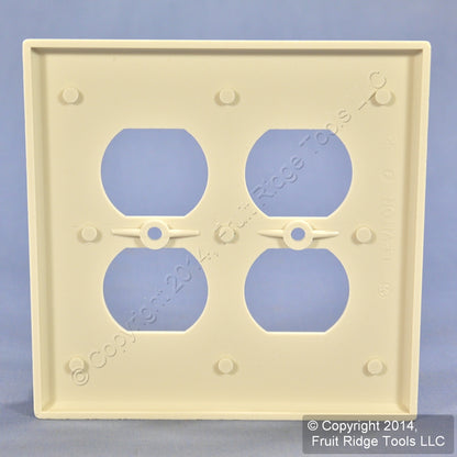 Leviton 80516-T Light Almond 2-Gang Duplex Outlet Plastic Midway Wallplate Cover