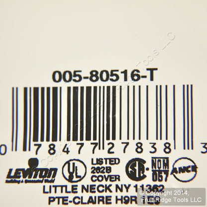 Leviton 80516-T Light Almond 2-Gang Duplex Plastic Midway Wallplate Cover 2pcs