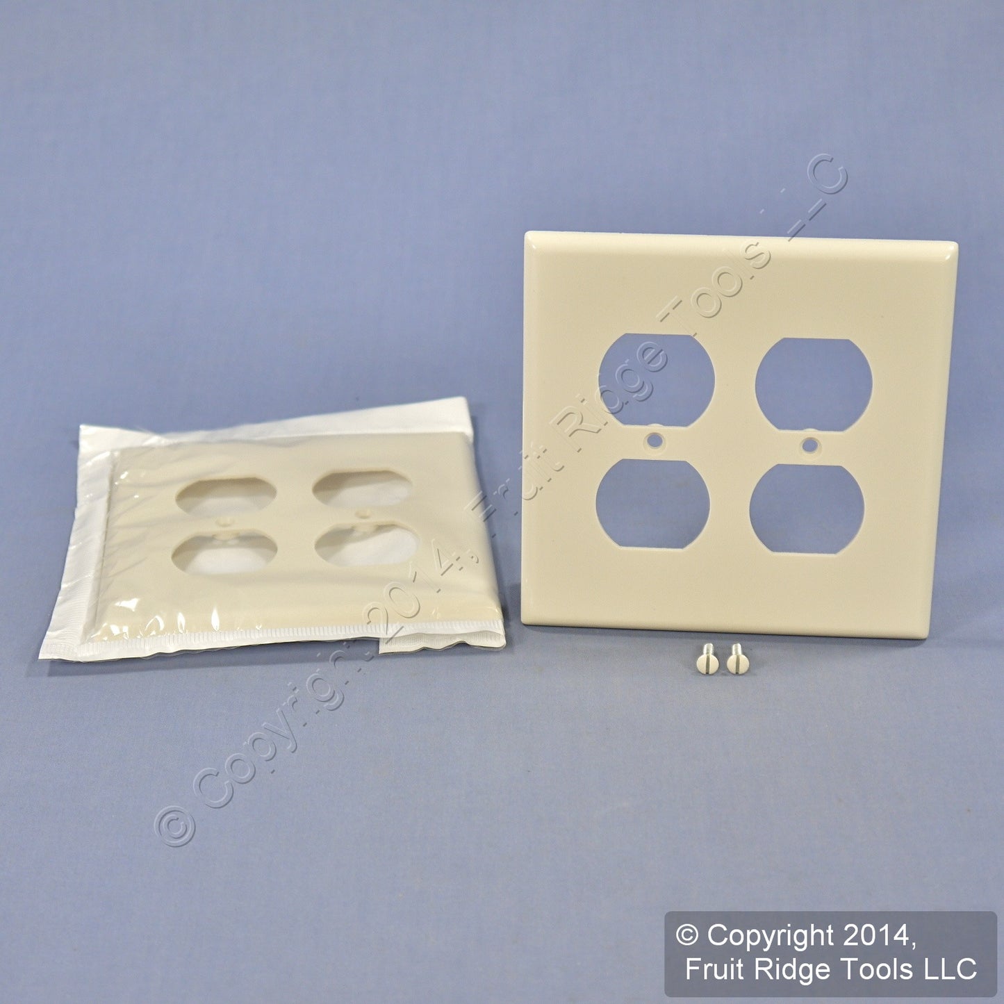 Leviton 80516-T Light Almond 2-Gang Duplex Plastic Midway Wallplate Cover 2pcs