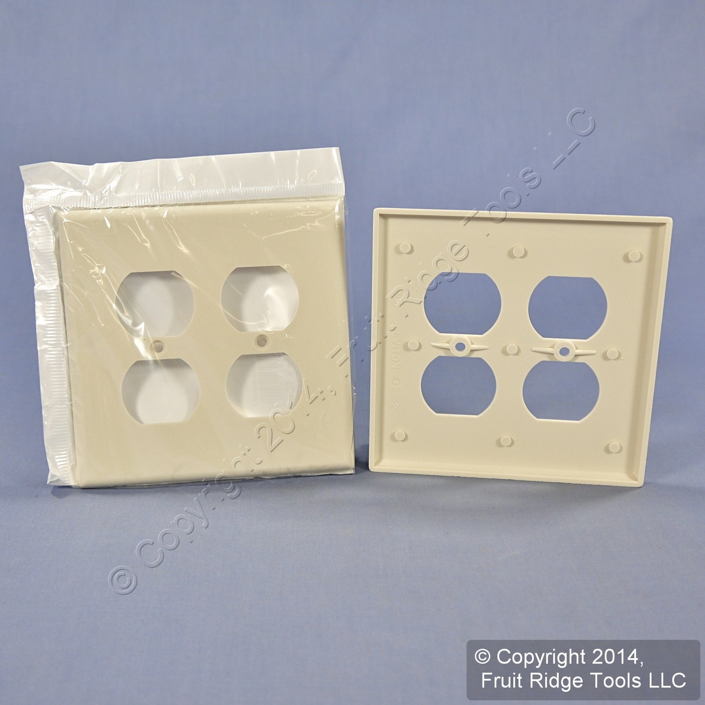 Leviton 80516-T Light Almond 2-Gang Duplex Plastic Midway Wallplate Cover 2pcs
