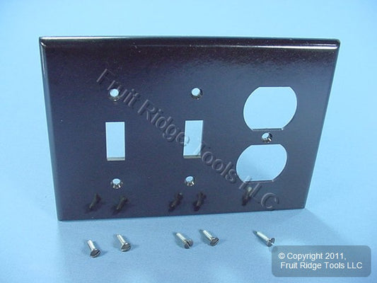 Leviton Brown Large Receptacle Outlet Cover Plate Light Switch Wallplate 80521