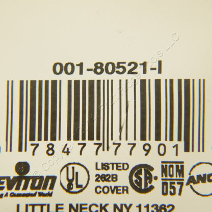 Leviton 80521-I Ivory 3-Gang Toggle Switch Duplex Outlet Midway Wallplate Cover