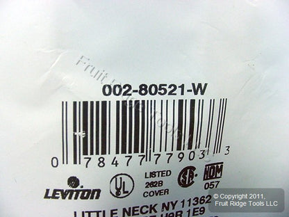Leviton 80521-W White 3-Gang Toggle Switch Duplex Outlet Midway Wallplate Cover