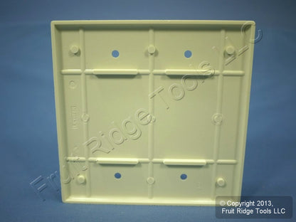 Leviton 80525-A Almond 2-Gang Blank Plastic Midway Wallplate Cover Box Mount
