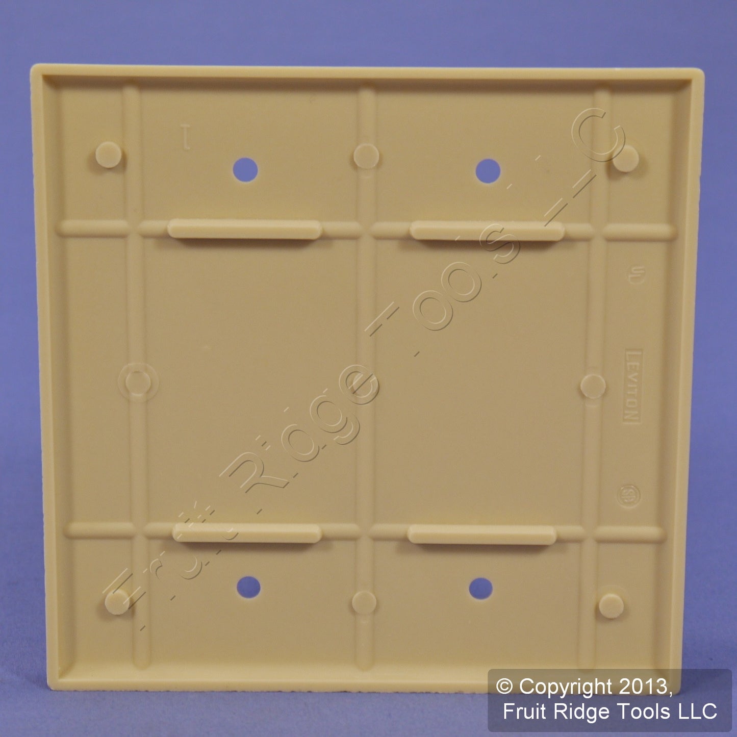 Leviton 80525-I Ivory 2-Gang Blank Plastic Midway Wallplate Cover Box Mount