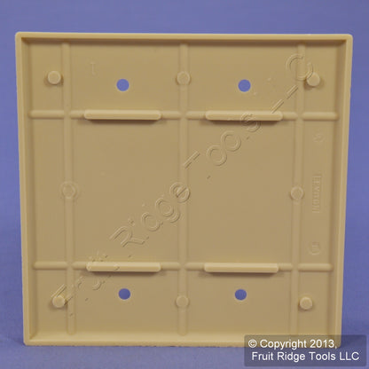 Leviton 80525-I Ivory 2-Gang Blank Plastic Midway Wallplate Cover Box Mount
