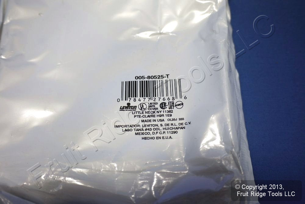 Leviton 80525-T Lt Almond 2-Gang Blank Plastic Midway Wallplate Cover Box Mount