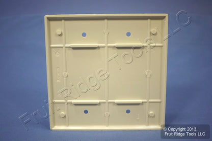 Leviton 80525-T Lt Almond 2-Gang Blank Plastic Midway Wallplate Cover Box Mount