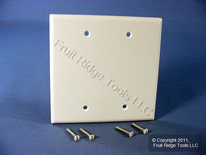Leviton White 2-Gang Blank Box Mount Midway Wallplate Plastic Cover 80525-W