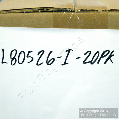 Leviton 80526-I Ivory 2-Gang 2.15" Dryer Outlet Midway Thermoset Wallplate 20pcs