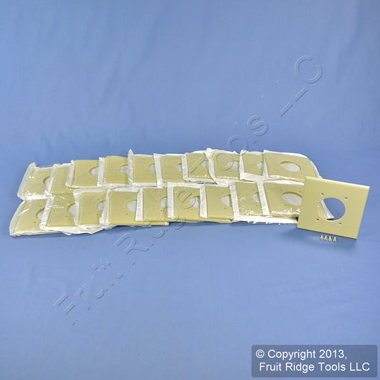 Leviton 80526-I Ivory 2-Gang 2.15" Dryer Outlet Midway Thermoset Wallplate 20pcs
