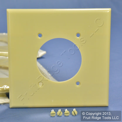 Leviton 80526-I Ivory 2-Gang 2.15" Dryer Outlet Midway Thermoset Wallplate 20pcs