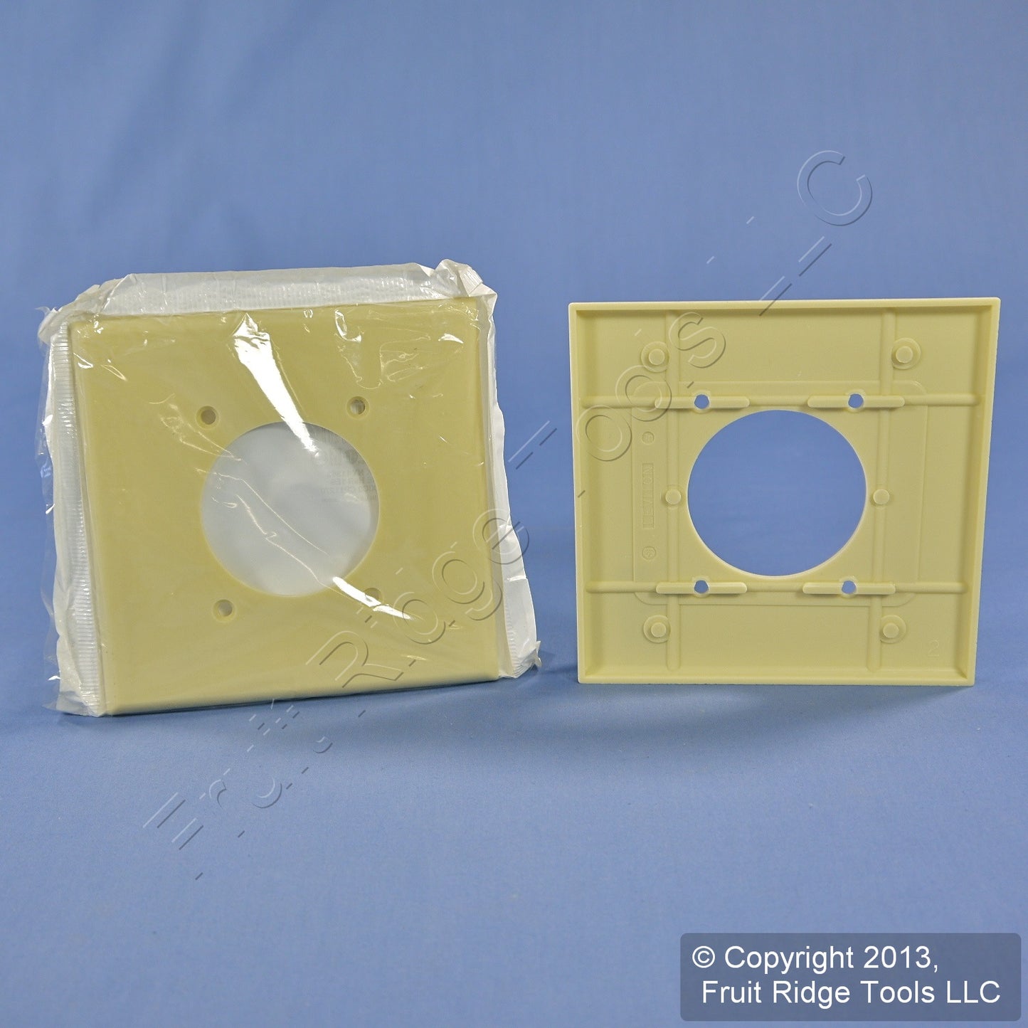 Leviton 80526-I Ivory 2-Gang 2.15" Dryer Outlet Midway Thermoset Wallplate 20pcs