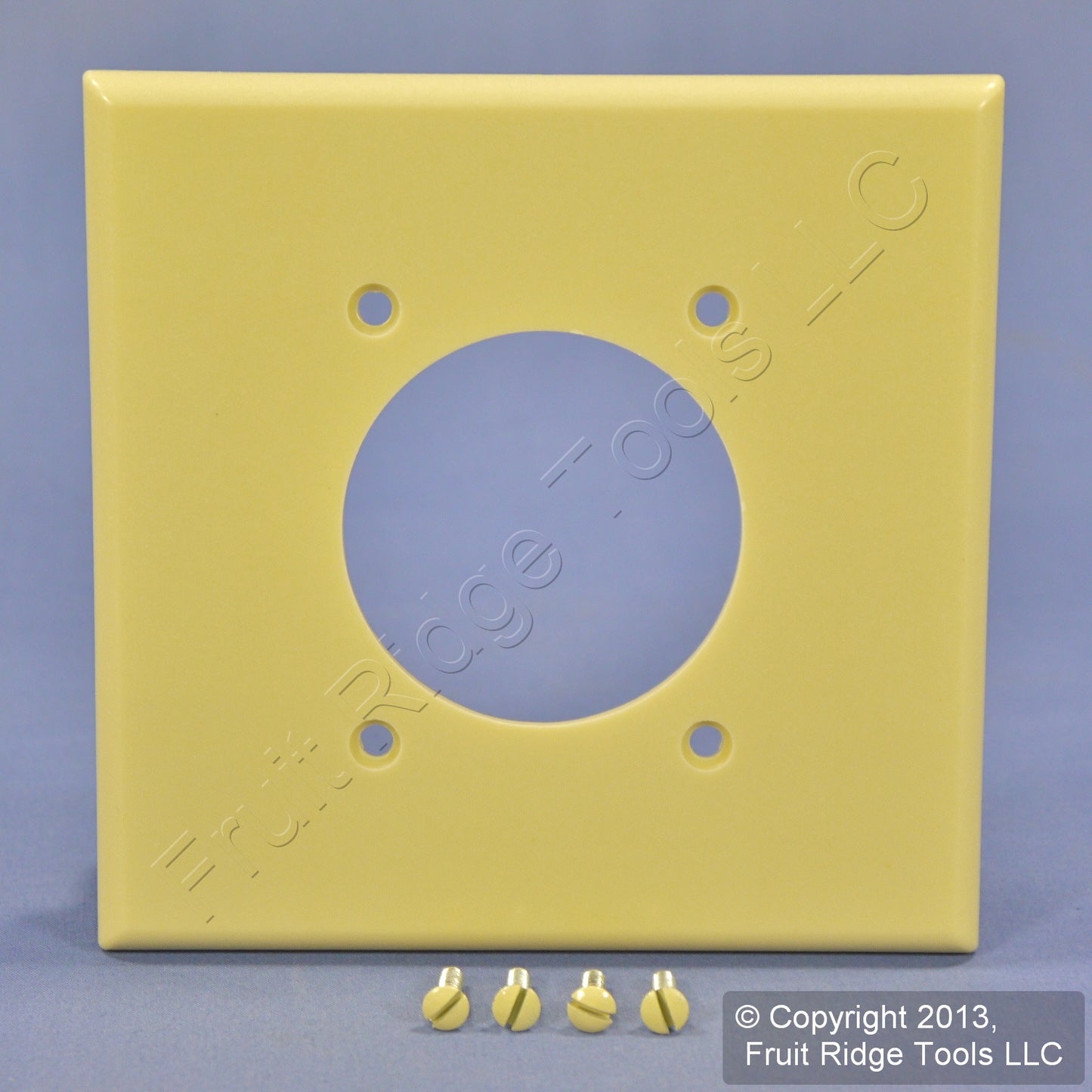 Leviton 80526-I Ivory 2-Gang Power Outlet 2.15" Plastic Midway Wallplate Cover