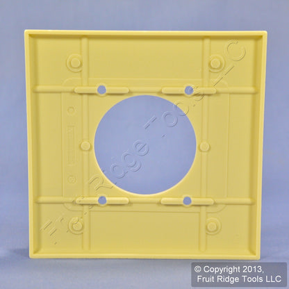 Leviton 80526-I Ivory 2-Gang Power Outlet 2.15" Plastic Midway Wallplate Cover