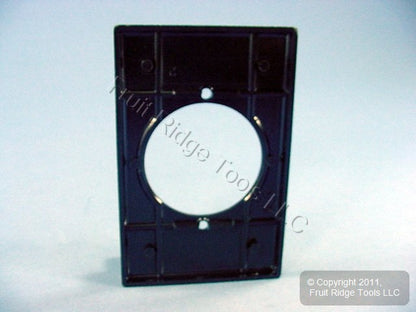 Leviton 80528-BLK Black 1-Gang Power Outlet 2.15" Hole Plastic Midway Wallplate