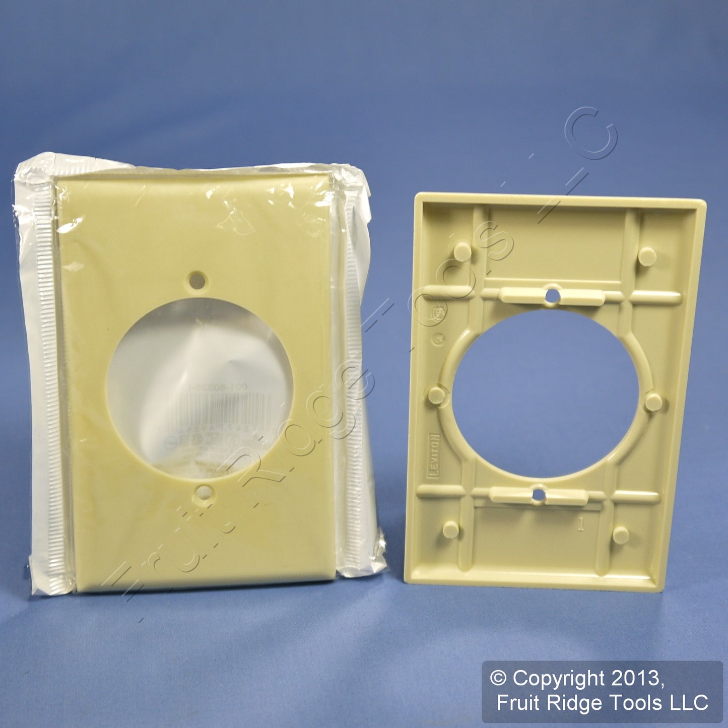 Leviton 80528-I Ivory 2.15" Single Receptacle 1-Gang Plastic Wallplates 25-Pack