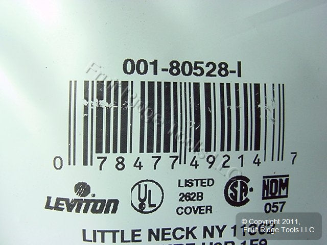 Leviton 80528-I Ivory 1-Gang Power Outlet 2.15" Plastic Midway Wallplate Cover