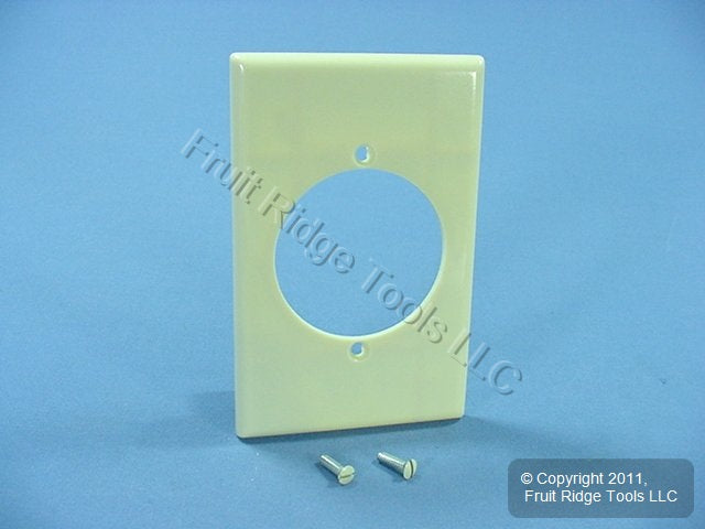 Leviton 80528-I Ivory 1-Gang Power Outlet 2.15" Plastic Midway Wallplate Cover