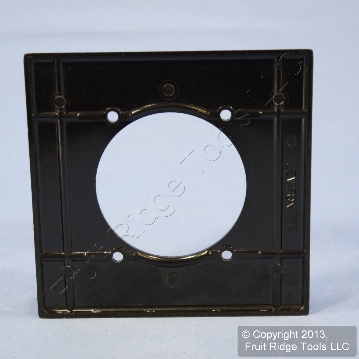 Leviton 80530-E Black 2-Gang Plastic 2.465in Dia. Power Outlet Wallplate Cover