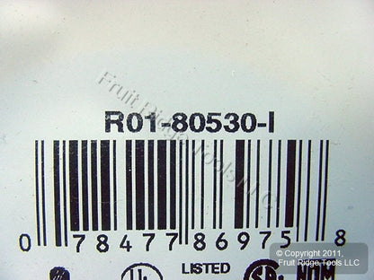Leviton 80530-I Ivory 2-Gang 2.465in Dia. Power Outlet Plastic Wallplate Cover