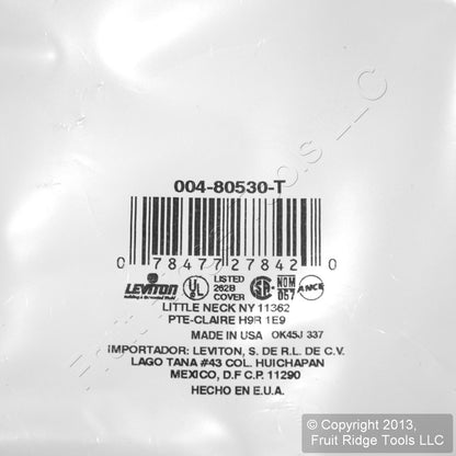 Leviton 80530-T Lt Almond 2-Gang 1- 2.465in Dia. Outlet Plastic Wallplate Cover