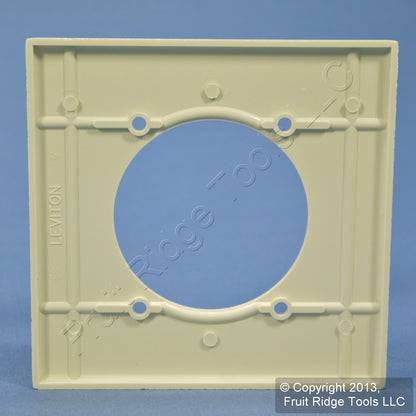 Leviton 80530-T Lt Almond 2-Gang 1- 2.465in Dia. Outlet Plastic Wallplate Cover