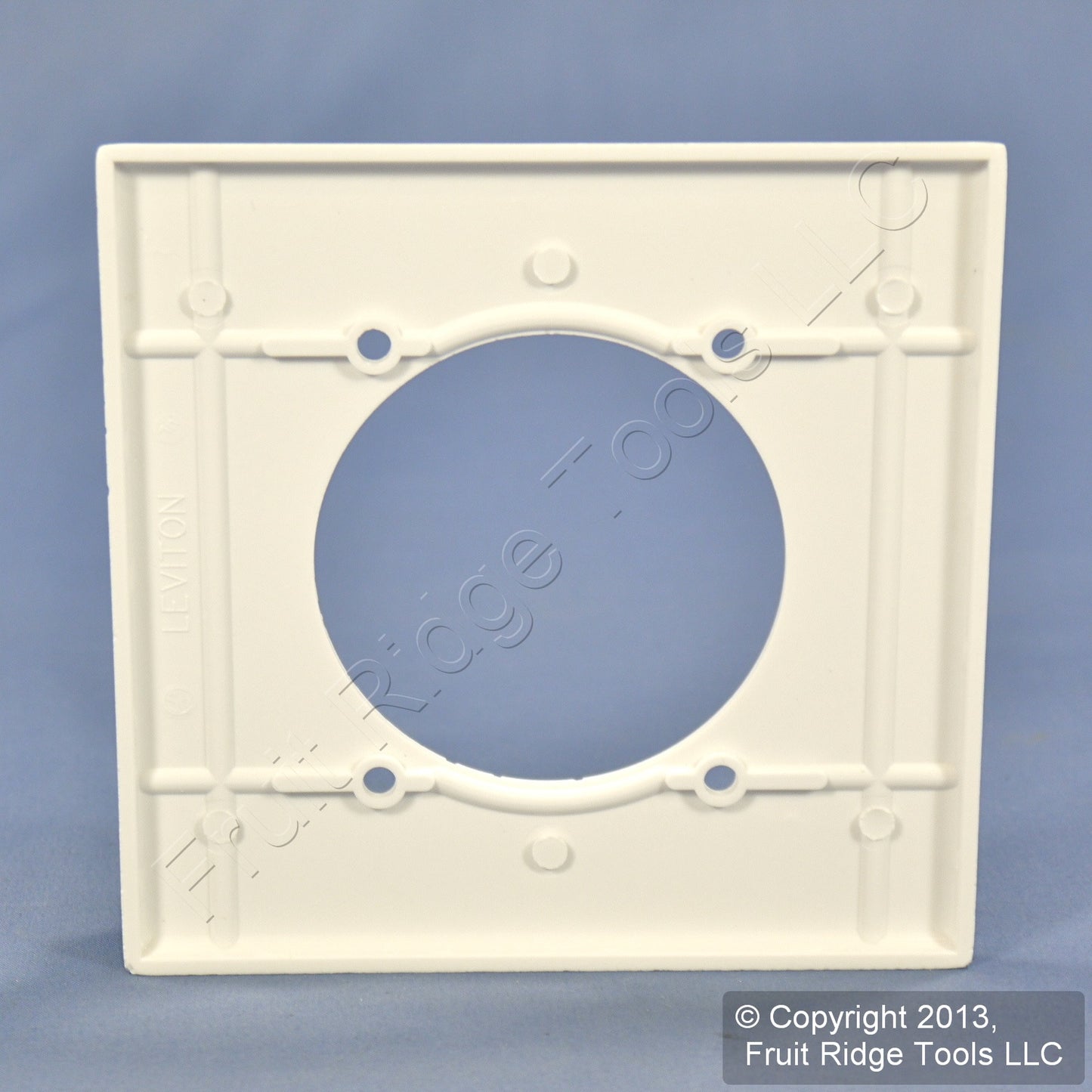 Leviton 80530-W White 2-Gang 2.465in Dia. Power Outlet Plastic Wallplate Cover