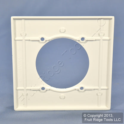 Leviton 80530-W White 2-Gang 2.465in Dia. Power Outlet Plastic Wallplate Cover