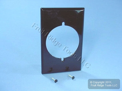 Leviton 80532-E Black 1-Gang 1- 2.465in Dia. Outlet Unbreakable Midway Wallplate