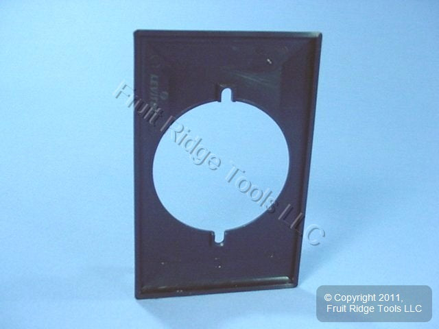 Leviton 80532-E Black 1-Gang 1- 2.465in Dia. Outlet Unbreakable Midway Wallplate