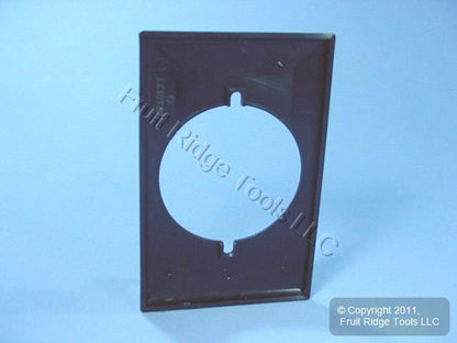 Leviton 80532-E Black 1-Gang 1- 2.465in Dia. Outlet Unbreakable Midway Wallplate