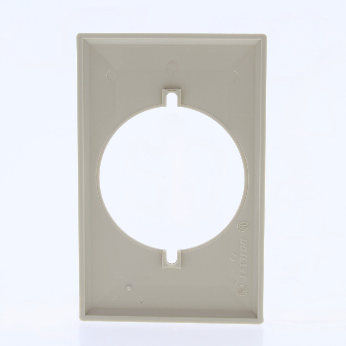 Leviton 80532 Ivory 1-Gang 2.465" Outlet Power Receptacle Thermoset Wallplate