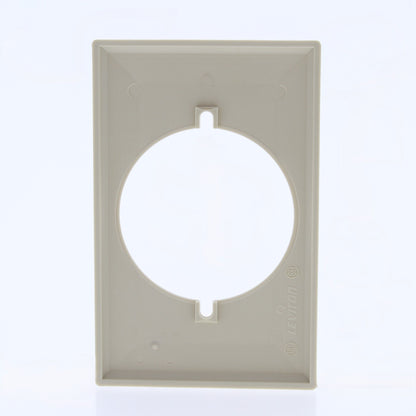 Leviton 80532 Ivory 1-Gang 2.465" Outlet Power Receptacle Thermoset Wallplate