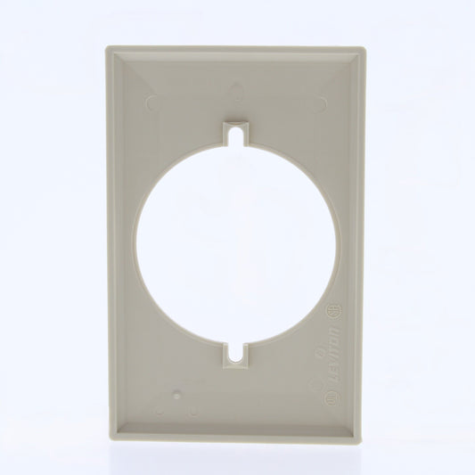 Leviton 80532 Ivory 1-Gang 2.465" Outlet Power Receptacle Thermoset Wallplate