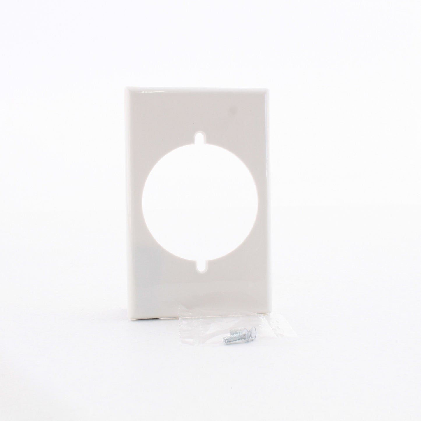 Leviton 80532-W White 1-Gang 1- 2.465in Dia. Outlet Unbreakable Midway Wallplate
