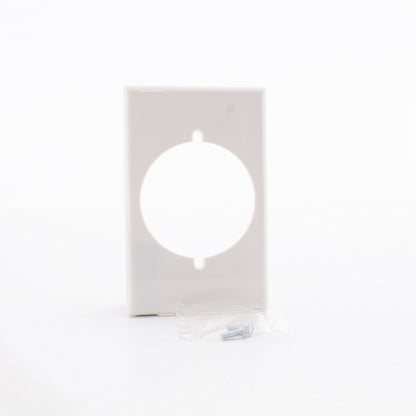 Leviton 80532-W White 1-Gang 1- 2.465in Dia. Outlet Unbreakable Midway Wallplate