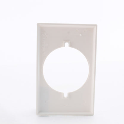 Leviton 80532-W White 1-Gang 1- 2.465in Dia. Outlet Unbreakable Midway Wallplate