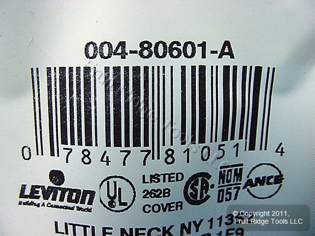 Leviton 80601-A Almond 1-Gang Decora GFCI GFI Plastic Midway Wallplate Cover