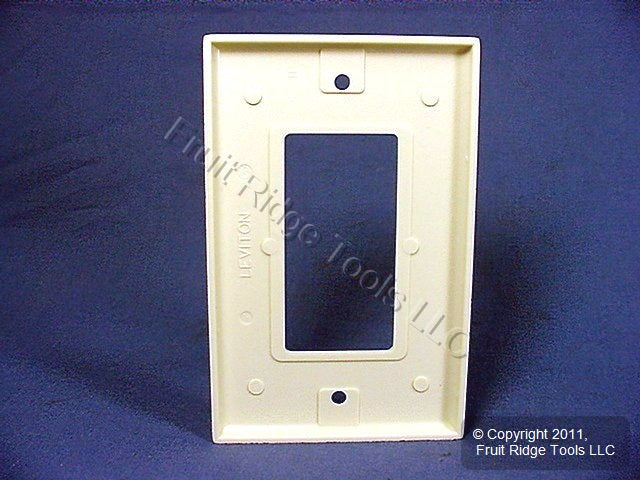Leviton 80601-A Almond 1-Gang Decora GFCI GFI Plastic Midway Wallplate Cover